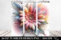 Glossy Gerbera Watercolor Clipart 20 Oz Tumbler Product Image 2