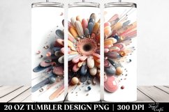 Glossy Gerbera Watercolor Clipart 20 Oz Tumbler Product Image 2