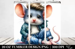 Funny Posing Baby Mouse, Transparent 20 Oz Tumbler Product Image 2