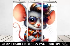 Funny Mouse with Cool Haircut | 20 oz Tumbler Product Image 2