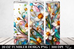 Colorful Stained , Golden Narcissus | 20 oz Tumbler Product Image 2