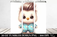 Baby Chicken with Raincoat 20 Oz Tumbler Product Image 2