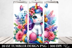 Cute Unicorn Sitting Funny | 20 oz Tumbler Product Image 2