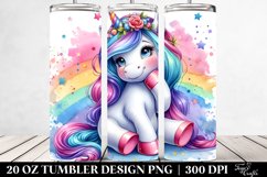 Cute Unicorn Sitting Funny | 20 oz Tumbler Product Image 2