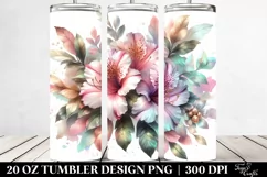 Shiny Azalea Watercolor Tumbler Product Image 2