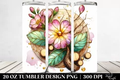 Stained Primrose with Golden Inserts | 20 Oz Tumbler Product Image 2