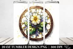 Stained Primrose with Golden Inserts | 20 Oz Tumbler Product Image 2
