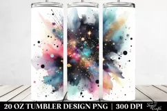 Colorful Black Gliterry Background | 20 Oz Tumbler Product Image 2