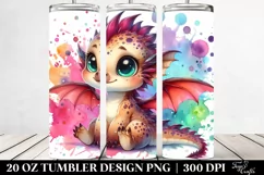 Smiling Baby Dragon | 20 oz Tumbler Product Image 2