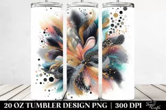 Colorful Black Gliterry Background | 20 Oz Tumbler Product Image 2