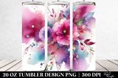 Magenta Watercolor Background | 20 oz Tumbler Product Image 2