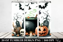 Halloween Cauldron Clipart, Transparent 20 Oz Tumbler Product Image 2