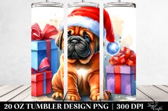 Expressive Bullmastiff PNG with Christmas Accessories Product Image 2
