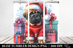 Expressive Bullmastiff PNG with Christmas Accessories Product Image 2