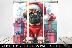 Expressive Bullmastiff PNG with Christmas Accessories Product Image 2