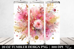Pinkish Watercolor Splash | 20 oz Tumbler Product Image 2