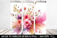 Pinkish Watercolor Splash | 20 oz Tumbler Product Image 2
