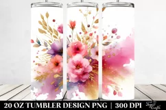 Pinkish Watercolor Splash | 20 oz Tumbler Product Image 2