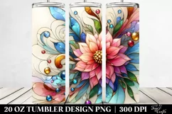 Glossy Dahlia Stained | 20 oz Tumbler Product Image 2