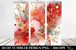 Redish Watercolor Background | 20 oz Tumbler Product Image 2