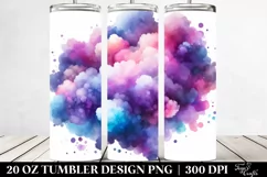 Purple Watercolor Cloud | 20 oz Tumbler Product Image 2