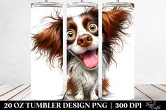 Cute Crazy Watercolor Brittany | 20 Oz Tumbler Product Image 2