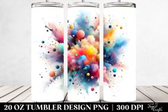Colorful Watercolor Particles | 20 Oz Tumbler Product Image 2