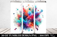 Colorful Watercolor Particles | 20 Oz Tumbler Product Image 2