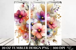 Vibrant Bouquet Gold Foil Tumbler Product Image 2