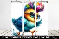 Funny Revolted Baby Chicken, Transparent 20 Oz Tumbler Product Image 2