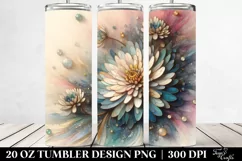 Abstract Stained Chrysanthemum | 20 oz Tumbler Product Image 2