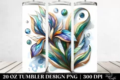 Wooden Stained Iris | 20 Oz Tumbler Product Image 2
