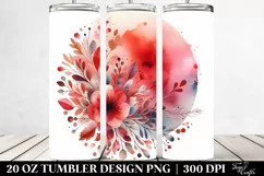 Colorful Redish Watercolor Background | 20 Oz Tumbler Product Image 2