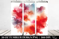 Colorful Redish Watercolor Background with Golden Foil | 20 Product Image 2