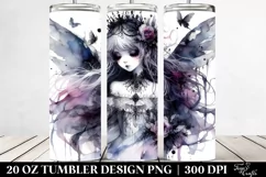 Washed Watercolor Gothic Fairy | 20 oz Tumbler Product Image 2