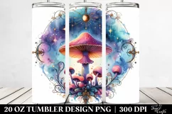 Vibrant Magical Celestial Mushroom 20 Oz Tumbler Product Image 2