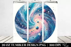 Colorful Glittery Blue Stains | 20 Oz Tumbler Product Image 2