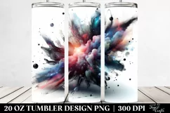 Abstract Glossy Cosmos Tumbler | 20 Oz Tumbler Product Image 2