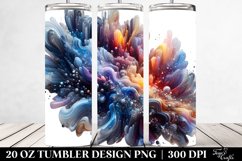 Glossy Cosmos Watercolor Splash | 20 Oz Tumbler Product Image 2