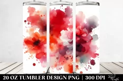 Colorful Redish Watercolor Background | 20 Oz Tumbler Product Image 2