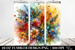 Colorful Stained Marigold Design | 20 oz Tumbler Product Image 2