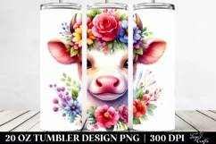 Cute Vibrant Cow | 20 oz Tumbler Product Image 2
