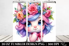 Watercolor Vibrant Baby Unicorn Posing with Cool Haircut, 20 Product Image 2