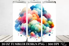 Colorful Watercolor Cloud | 20 Oz Tumbler Product Image 2