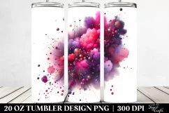 Colorful Magenta Particles | 20 Oz Tumbler Product Image 2