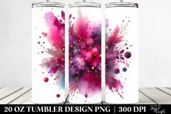 Colorful Magenta Particles | 20 Oz Tumbler Product Image 2