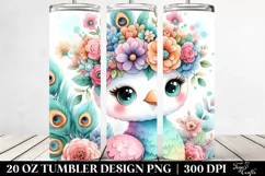 Cute Pastel Peacock | 20 oz Tumbler Product Image 2