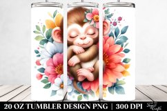 Colorful Baby Monkey Sleeping | 20 Oz Tumbler Product Image 2
