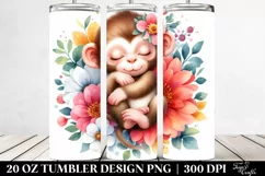 Colorful Baby Monkey Sleeping | 20 Oz Tumbler Product Image 2