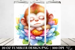 Colorful Baby Monkey Sleeping | 20 Oz Tumbler Product Image 2